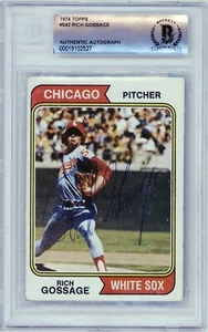 1974 Topps #542 Rich Gossage Authenticated Autographed Beckett BAS - Picture 1 of 2