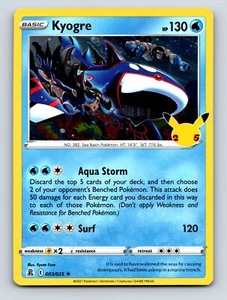 Basic Kyogre HP 130 Aqua Storm Attack Strong Water Blue - Picture 1 of 10