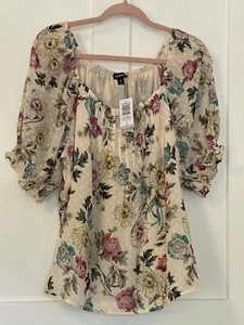 Torrid Beautiful Floral Blouse 0x 0 12 L SO PRETTY! New With Tags! - Picture 1 of 6