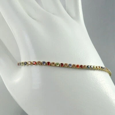 Armband Tennisarmband in 585/14k. Gelbgold mit Zirkonia ca. 18,5 cm NEU - 197 - Bild 1 von 4