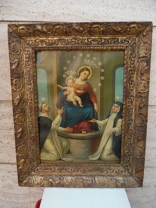 quadro Madonna Del Rosario Di Pompei oleografia d'epoca - Bild 1 von 1