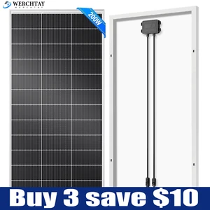 200W 12V Monocrystalline Solar Panel Home RV Power Off Grid PV Camping Caravan - Picture 1 of 11
