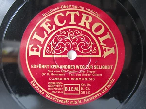 78rpm COMEDIAN HARMONISTS - HOPPLA, JETZT KOMM ICH / ES FÜHRT KEIN ANDRER ... - Bild 1 von 2