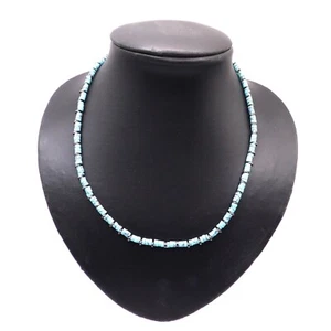 Turquoise Beads And Sterling Silver Chain Extender Necklace Approx 16-18 inches - Picture 1 of 5