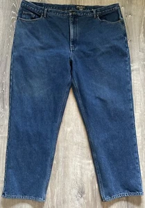Eddie Bauer Men’s Denim Jeans Authentic Denim Plaid Liner Tall Big 48x32 - Picture 1 of 18