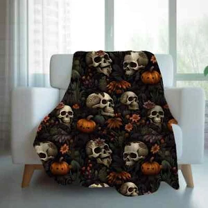 Dead Harvest Garden Throw Blanket in Sherpa or Velveteen: Plush by Durazza - Picture 1 of 12