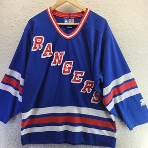 Camiseta deportiva de hockey de colección Starter New York Rangers NHL para hombre grande azul conferencia este - Imagen 1 de 16