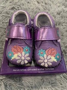 NIB Pediped Olivia Lavender Shimmer Shoes 6-12 - Picture 1 of 7