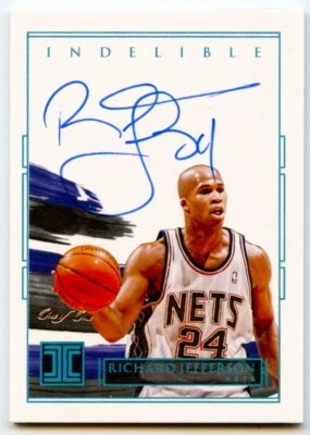 РИЧАРД ДЖЕФФЕРСОН 2020–21 БЕЗУПРЕЧНАЯ ПЛАТИНОВАЯ НЕСМЫВАЕМАЯ С АВТОГРАФОМ SP 1/1 СЕТКИ - Изображение 1 из 2