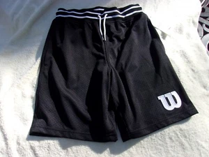 NWT Wilson Boys shorts, size M, L, pockets, $30, polyester, 8 in. inseam, black - Picture 1 of 5