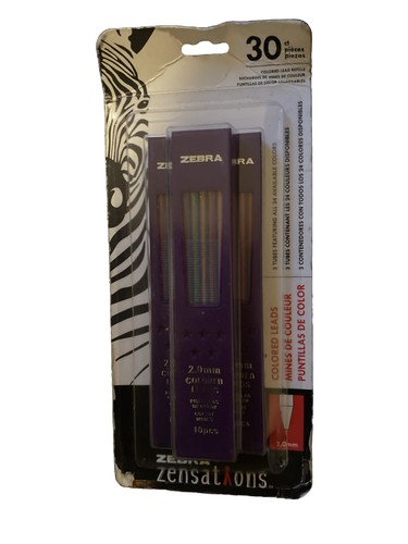 Zebra Zensations Mechanical Colored Pencil Lead Refill 2.0mm 24 Colors ...