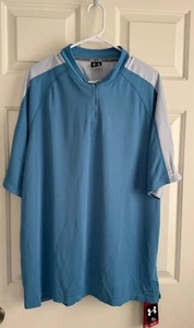 UNDER ARMOUR UPF 30+ 1/4 Zip Golf Mock Polo Shirt Men’s XL *NEW* - Picture 1 of 5