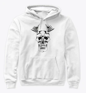 Skull Tattoo Design Men's Hoodie Small White - Picture 1 of 2