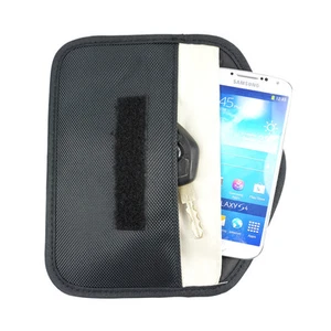 Custodia antiradiazioni anti-tracciamento blocco RFID nero borsa cellulare iPhone ecc. - Foto 1 di 9