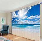 Ocean Stretches Away 3D Blockout Photo Curtain Print Curtains Fabric Kids Window
