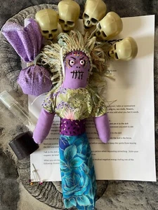Hexerei Voodoo Puppe Handarbeit ~ LUDO ~ 6-teiliges Set Gerechtigkeit Rache - Bild 1 von 3