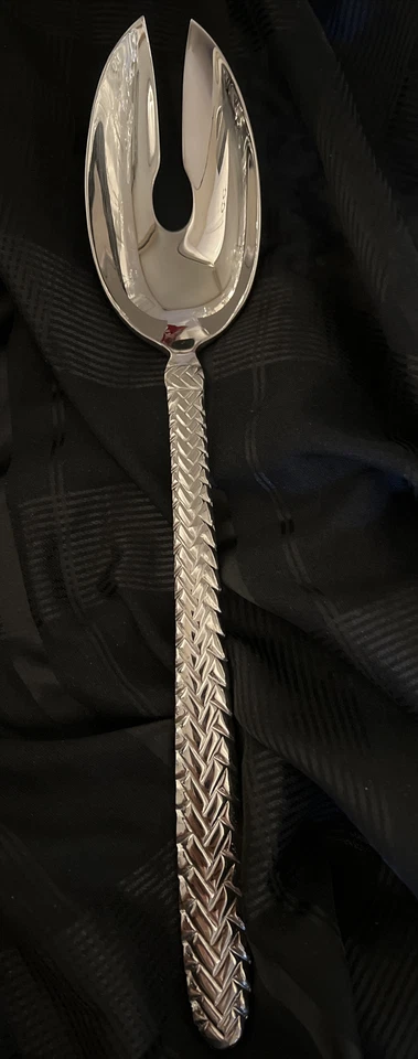 Ralph Lauren Flatware Equestrian Braid  Salad Serving Fork /Spoon - Image 1 of 4