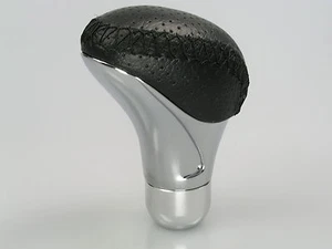 SCHALTKNAUF SCHALTKÜPPEL CHROM LEDER SCHWARZ NEU - Bild 1 von 4