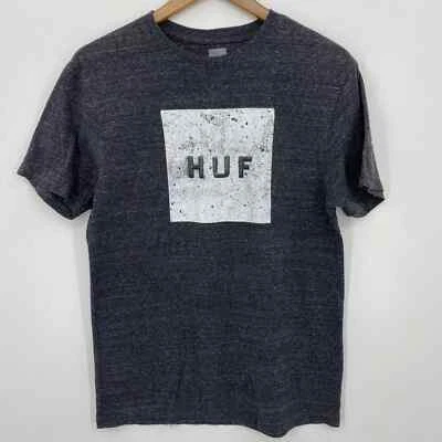 Camiseta HUF Para Hombre Talla S Gris Manga Corta Cuello Redondo Logo Ropa de Calle Patín Y2K Foto 1 de 4