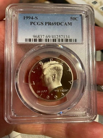 1994-S Kennedy 50c PCGS PR69DCAM Cover