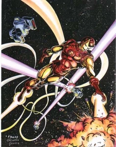ANTHONY CACIOPPO~IMPRESIÓN EN COLOR FIRMADA~IRON MAN~WOW! - Imagen 1 de 1