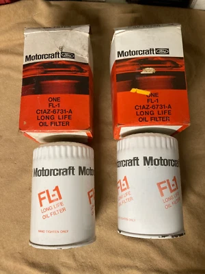 1957- Ford Thunderbird Lincoln Mercury NOS embossed Motorcraft oil filters FL-1 - Image 1 of 4