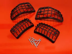 PARRILLAS INDICADORAS DELANTERAS Y TRASERAS VESPA PX PE T5 TX NEGRAS CON FIJACIONES - Imagen 1 de 6