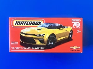 2023 Matchbox Power Grabs YELLOW 2016 CHEVROLET CAMARO V8 CONVERTIBLE new in box - Picture 1 of 6