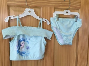 NWT Disney Store Frozen II ELSA Swimsuit Frozen 2pc Set UPF 50+ Girls - Picture 1 of 2