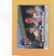 2001 TOPPS COMBOS WARREN SPAHN STEVE CARLTON SANDY KOUFAX RANDY JOHNSON *65979