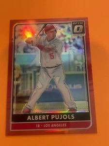 2016 Donruss Optic RED PRIZM REFRACTOR #141 ALBERT PUJOLS 47/99 Cardinals Angels - Picture 1 of 2