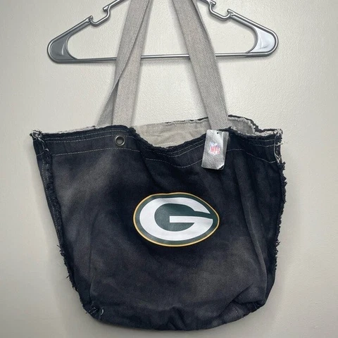 Green Bay Packers Wisconsin NFL Open Bag Purse Tote NWT Profanity Zipper Pockets Cover
