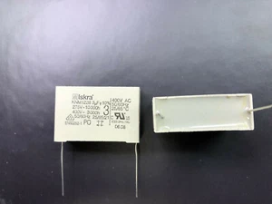 2 x 3uF, 400 V~, KNM1228,3µF, 10%, 85°, MKP, 3000h, RM 37,5, ISKRA NOS - Bild 1 von 2