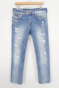 Pantalones de mezclilla para hombre True Religion Rocco relajados ajustados azules bolsillos con solapa W32 L29 - Imagen 1 de 22