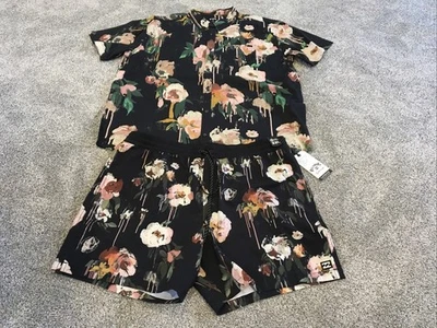 Conjunto de camisa y corto Billabong 2 XL Cabana con botones para hombre Foto 1 de 4