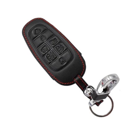 For 2020 2021 Hyundai Genesis G80 Leather 8 Buttons Key Fob Bag Chain Cover Case - Image 1 of 3