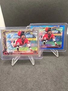 2025 Topps Holiday Elly De La Cruz Blue And Gray Metallic Glitter CIN REDS - Picture 1 of 4