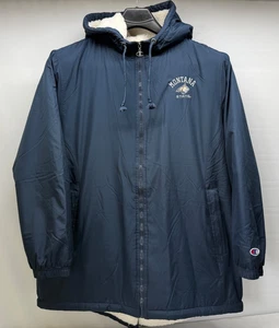 Stadium Jacket MONTANA STATE BOBCATS Navy Blue Sherpa Lined Hooded Adult 2XL - Bild 1 von 13