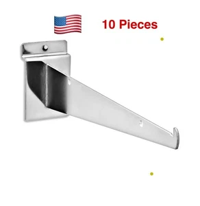Paquete de 10 soportes de estante para cuchillos Slatwall de 10" (pulgadas) - metal resistente para estantes - Imagen 1 de 4