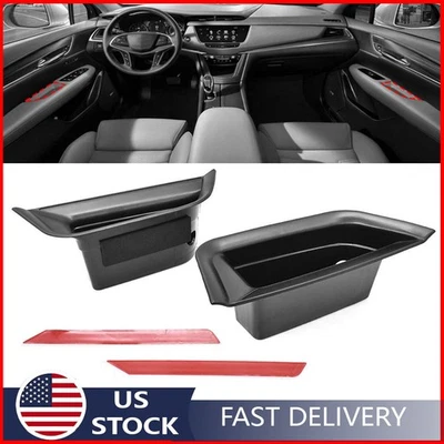 Caja de almacenamiento puerta lateral para Cadillac XT5 2016-2022 manija reposabrazos bandeja organizadora Foto 1 de 4