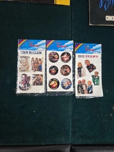 3 VAN HALEN / The Police/ Ghost Busters Puffy Stickers VINTAGE 80's Sealed NIP - Picture 1 of 4