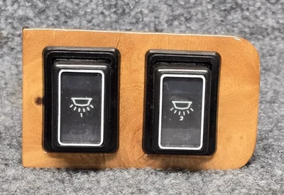 1984-1991 Jaguar XJS HE Dash Map & Interior Light Switch Set w/ Bezel OEM - Image 1 of 4