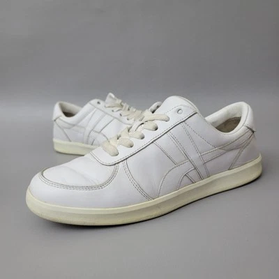 Tory Burch Hank Court All White Sneakers in 8.5 Leather Upper Lace Up - Image 1 of 4