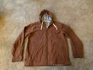 Buffalo Jackson Hooded Jacket Waxed Canvas L Large Quilt Lined Coat - Picture 1 of 11
