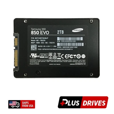 2TB SATA SSD Samsung 2.5 Enterprise Solid State Drive TLC 850 EVO 6Gbps - Image 1 of 4