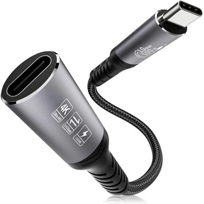 Cable de extensión USB C - Transferencia de datos de 10 Gbps, carga rápida de 100 W, 4K 1 ft  Foto 1 de 4