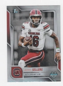 2025 BOWMAN CHROME UNIVERSITY FOOTBALL REFRACTOR LaNORRIS SELLERS S CAROLINA 168 - Picture 1 of 2