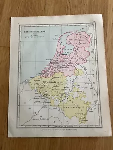 1910 gardiners atlas map - the netherlands 1702 - Picture 1 of 3