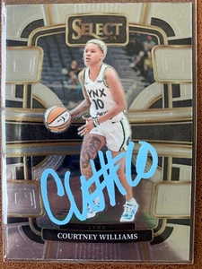 Autografo firmato Courtney Williams 2024-25 Panini Select WNBA Minnesota Lynx #54 - Foto 1 di 1
