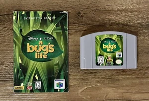 A Bug's Life (Nintendo 64, 1999) N64 Authentic, Tested & Working. Cart & Manual - Picture 1 of 9